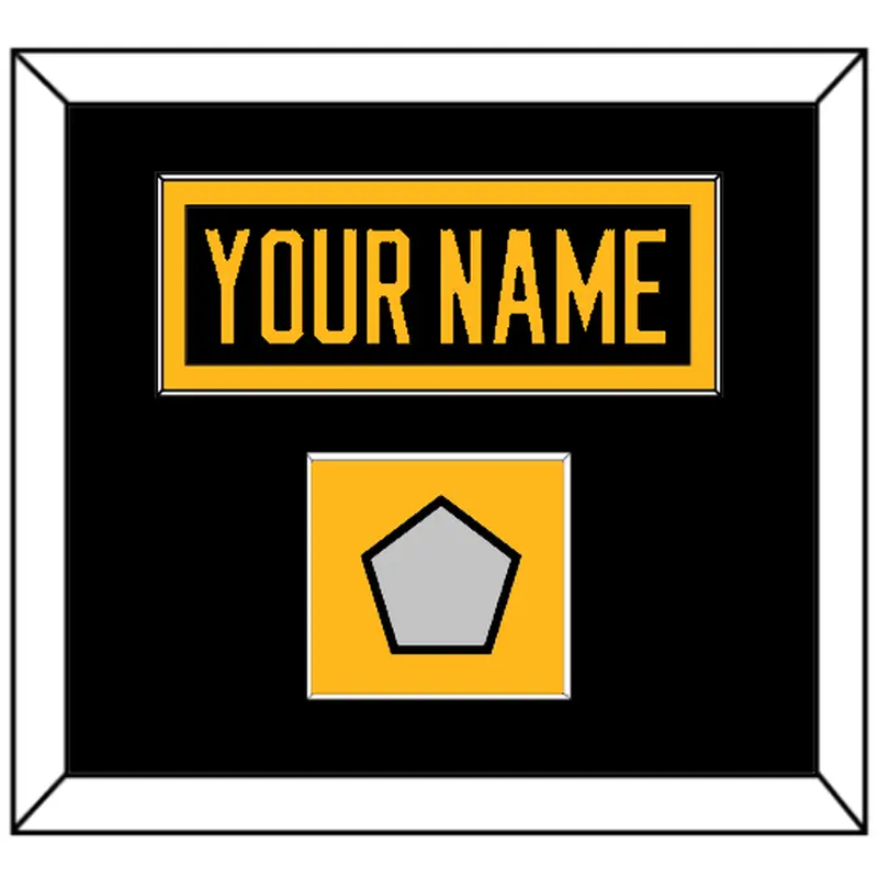 Pittsburgh Nameplate & Stanley Cup Champions Patch - Road Black (1988-1992) - Single Mat 2