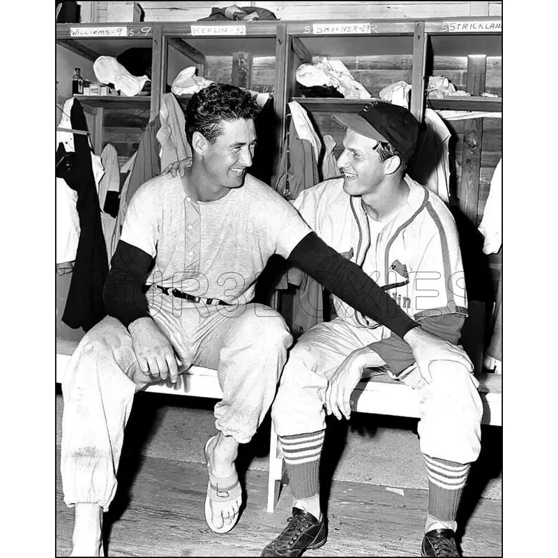 Ted Williams Stan Musial 8X10 Photo - 1946 Red Sox Cardinals - 3322