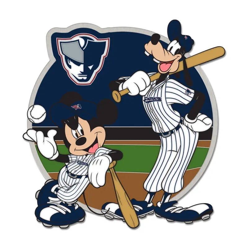 Somerset Patriots Disney Mickey and Goofy Play Ball Pin
