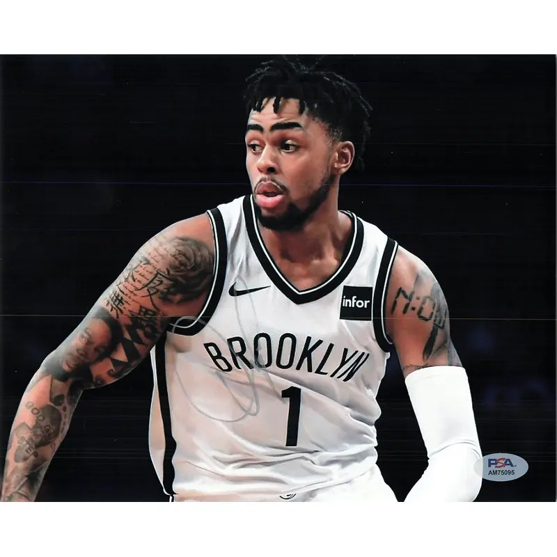 D'Angelo Russell signed 8x10 Photo PSA/DNA Nets Autographed