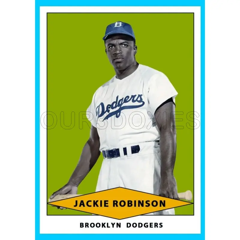 Jackie Robinson 1954 Red Heart Custom Card - 4057