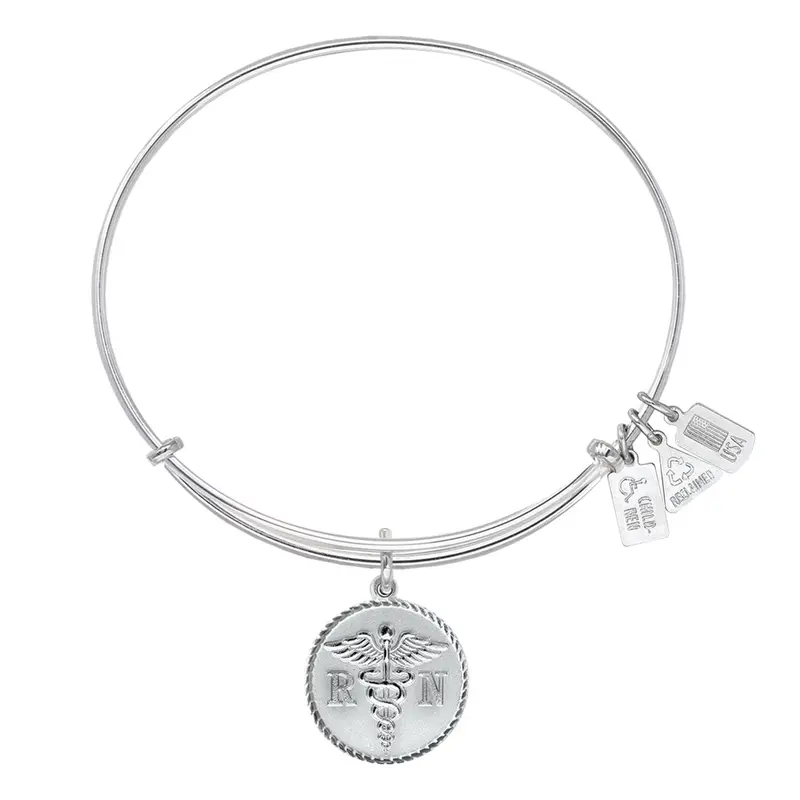 Registered Nurse/Caduceus Charm Bangle