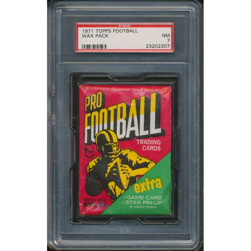 1971 Topps Football Unopened Wax Pack PSA 7