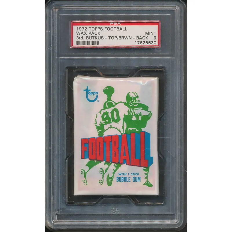 1972 Topps Football Unopened Series 3 Wax Pack PSA 9