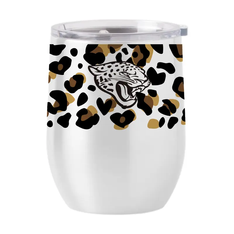 Jacksonville Jaguars 16oz Neutral Leopard Stainless Curved Beverage