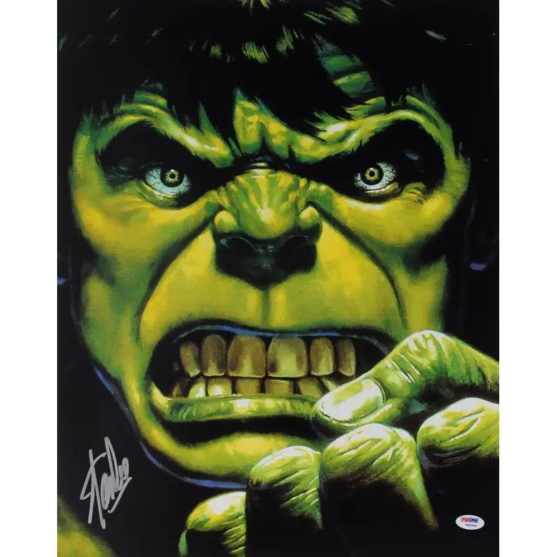 Stan Lee Authentic Signed The Hulk 16X20 Photo Marvel Comics Autograph PSA/DNA 2