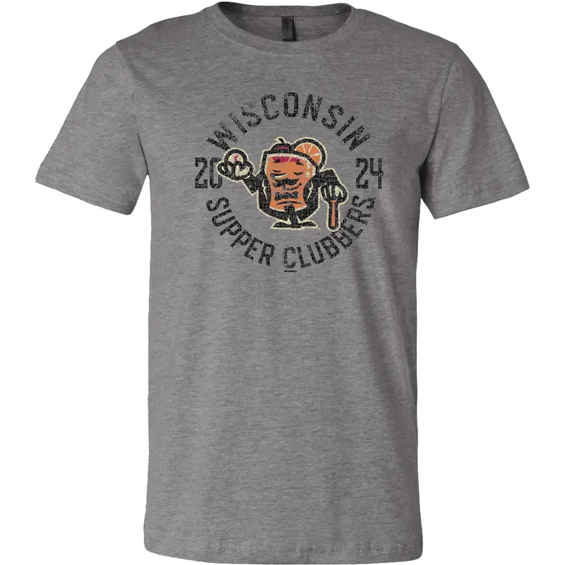 Wisconsin Supper Clubbers Deep Heather Upright T-Shirt *PRE-ORDER*NEW*