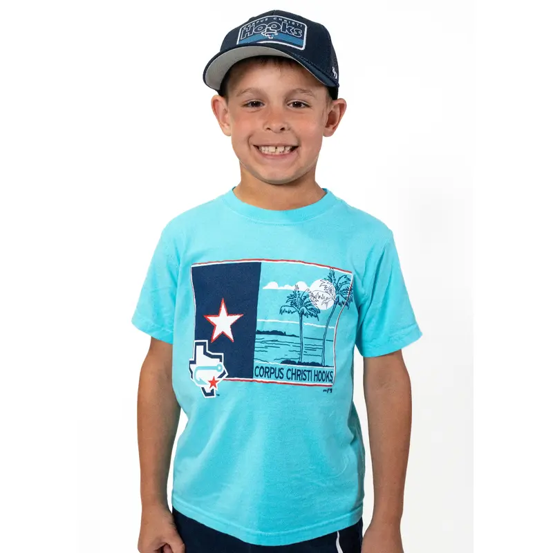 Youth - Comfort Wash - T Texas Flag