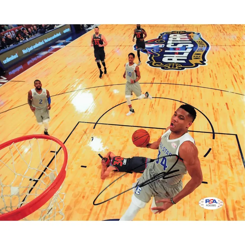Giannis Antetokounmpo signed 8x10 photo PSA/DNA Milwaukee Bucks Autographed