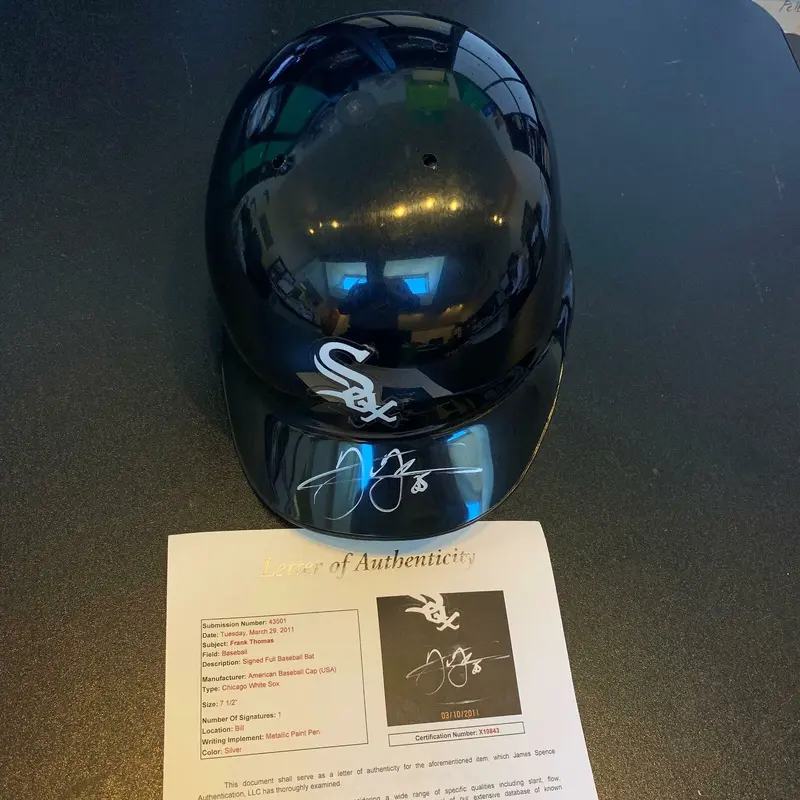 1990's Frank Thomas Signed Authentic Game Model Chicago White Sox Helmet JSA COA