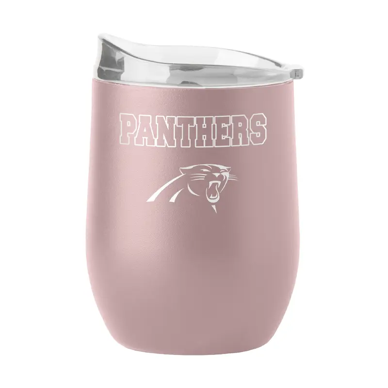 Carolina Panthers 16oz Stencil Powder Coat Curved Beverage