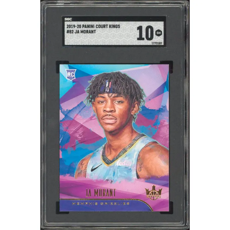 Grizzlies Ja Morant 2019 Panini Court Kings Level 1 #82 Rookie Card Grade 10 SGC
