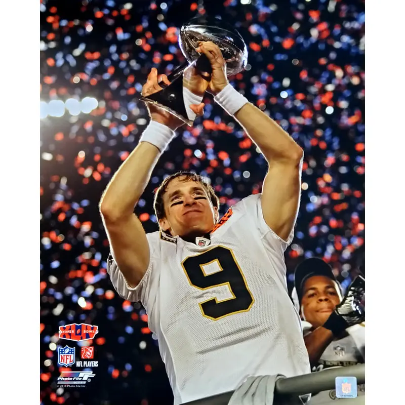 Drew Brees "Victory" New Orleans Saints Super Bowl XLIV Premium Poster - Photofile 16x20