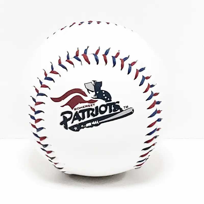 Somerset Patriots White Logo Ball 