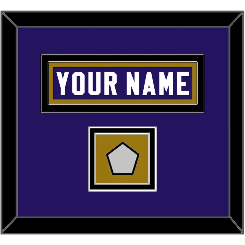Baltimore Nameplate & Super Bowl Jersey Patch - Home Purple - Double Mat 4