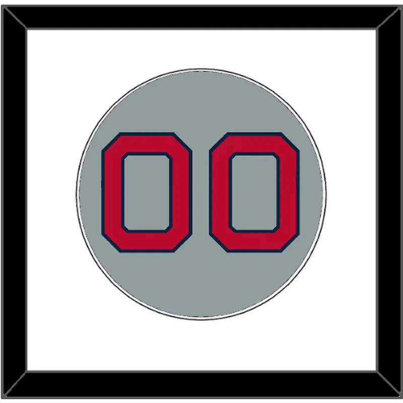 Boston Number - Road Gray (1992-2008) - Single Mat 1