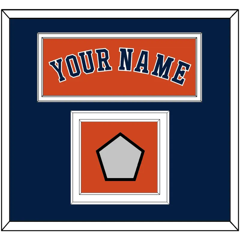 Houston Name & World Series Jersey Patch - Alternate Orange - Double Mat 2