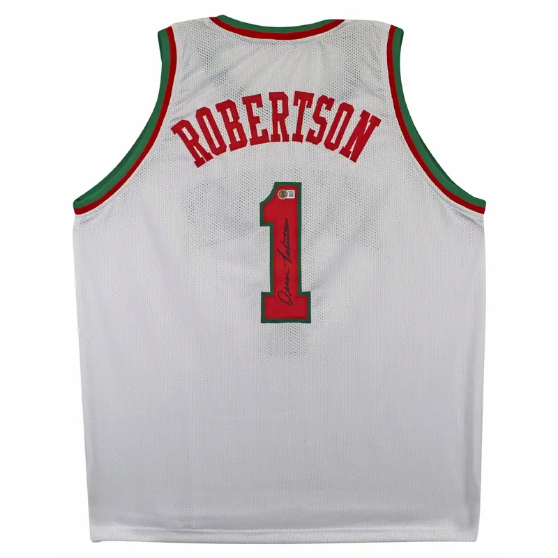 Oscar Robertson Authentic Signed White Pro Style Jersey BAS Witnessed