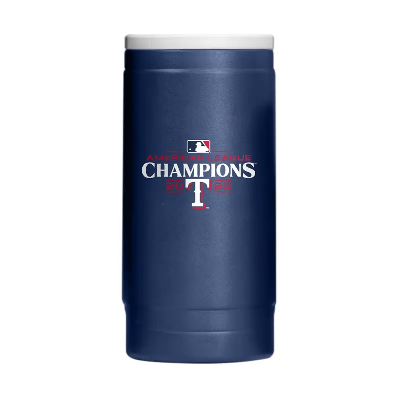 Texas Rangers 12oz 2023 AL Champions PC Slim Can Coolie