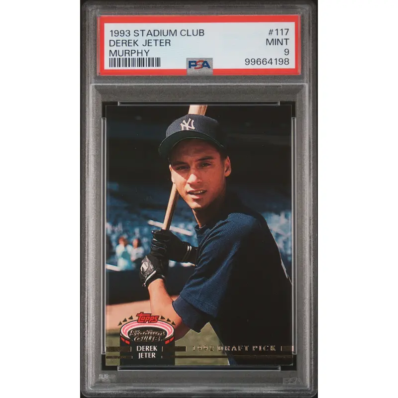 Derek Jeter 1993 Stadium Club Murphy Rookie #117 PSA 9 Mint