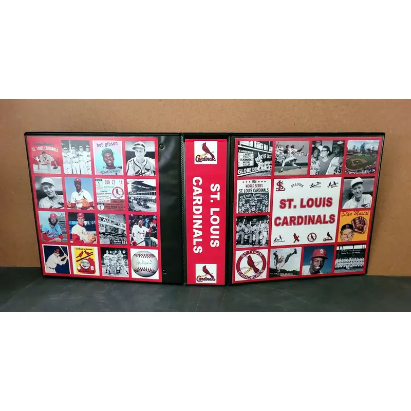 St. Louis Cardinals Baseball Cards Collectibles Custom Made Album Binder 3 Sizes - 3434
