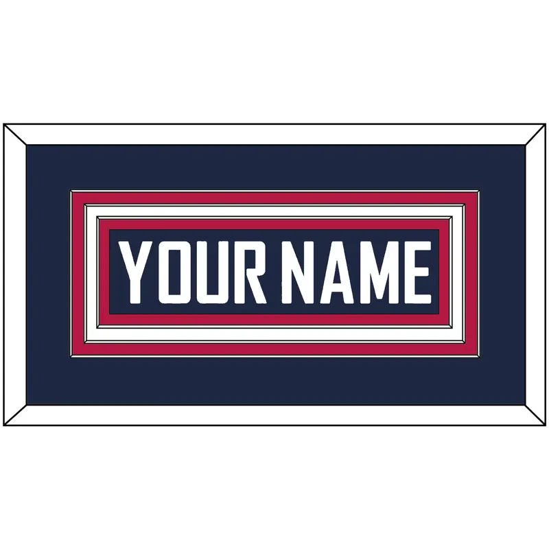United States Mens Hockey Nameplate - 2014 Olympics Home White - Triple Mat 1