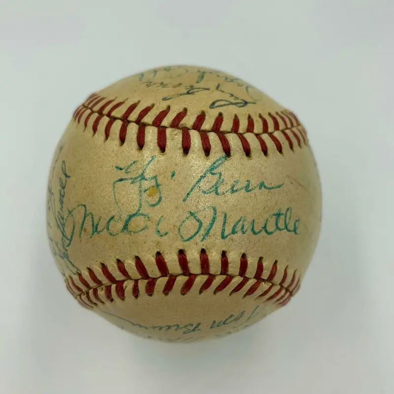 1950's Mickey Mantle Ted Williams Nellie Fox Hall Of Fame Signed Baseball PSA