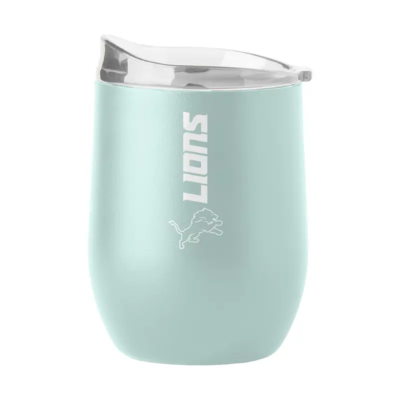 Detroit Lions 16oz Vertical Powder Coat Curved Beverage