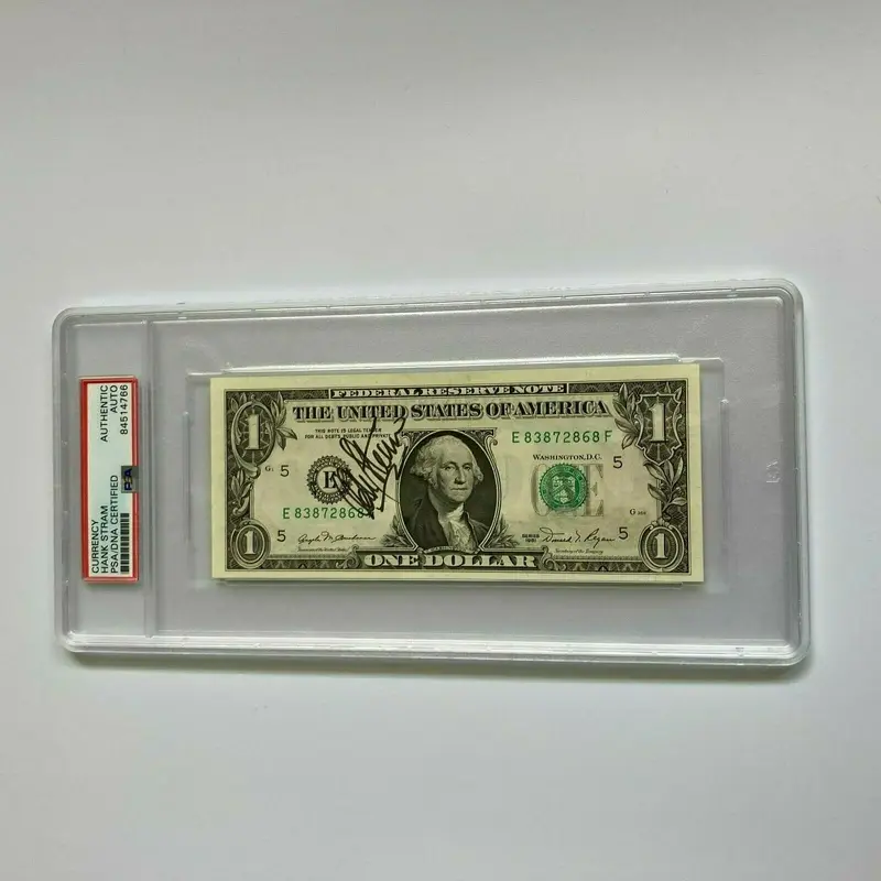 Hank Stram Signed Autographed $1 One Dollar Bill PSA DNA COA NFL