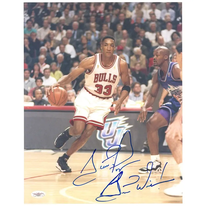 Scottie Pippen "Best Wishes" Signed 11x14 Photo Chicago Bulls Auto JSA COA