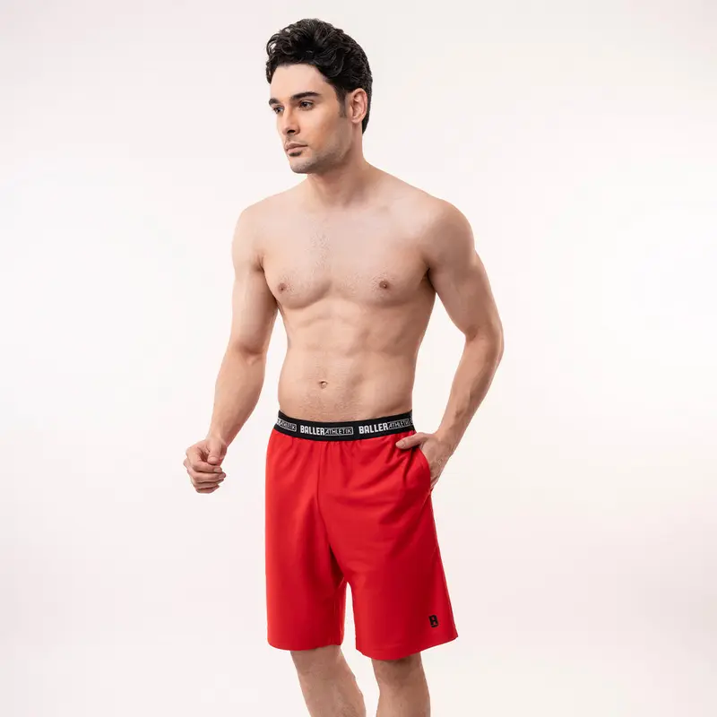 Fitness Shorts - Flame Red Athletik | Kibi Sports