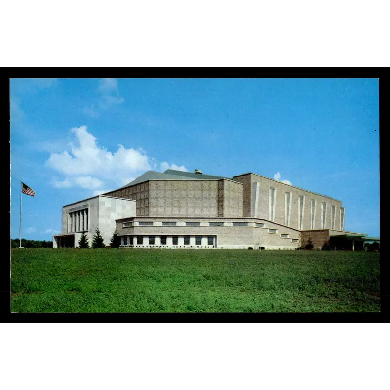 Vintage Allen County, Indiana War Memorial Coliseum Postcard
