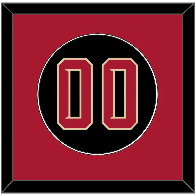 Arizona Number - Alternate Black (2020-2023) - Single Mat 2