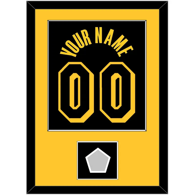 Los Angeles Name & Number With Champions Patch - Black Mamba (2017-2018, 2020) - Single Mat 2