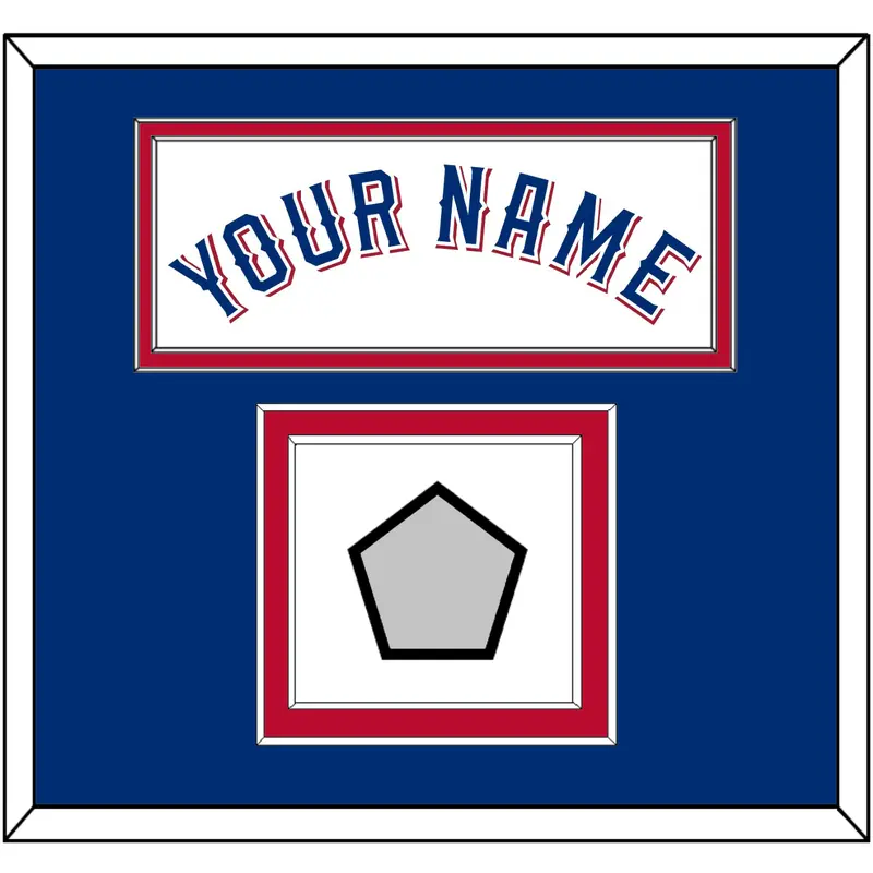 Texas Name & World Series Jersey Patch - Home White (2020-2023) - Double Mat 3