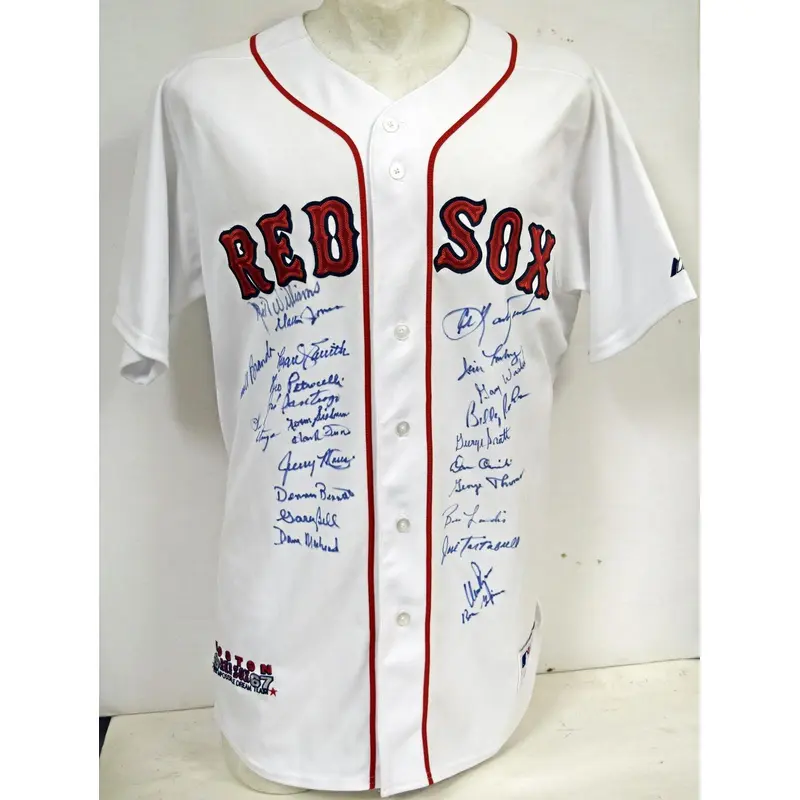 1967 Boston Red Sox AL Champs Team Signed Jersey PSA DNA COA Carl Yastrzemski