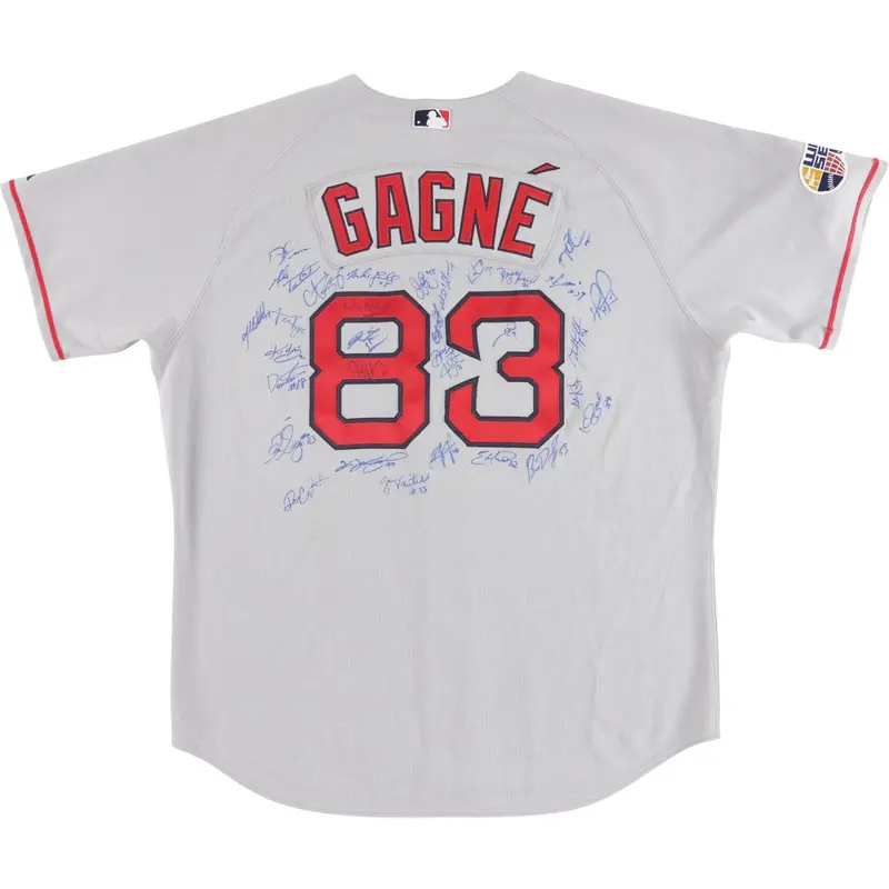 2007 Boston Red Sox Team WS Champs Signed World Series Game Used Jersey JSA COA