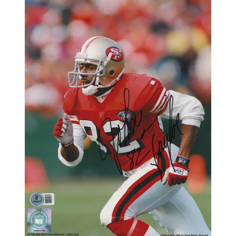 49ers John Taylor Authentic Signed 8x10 Photo Autographed BAS #BR54881
