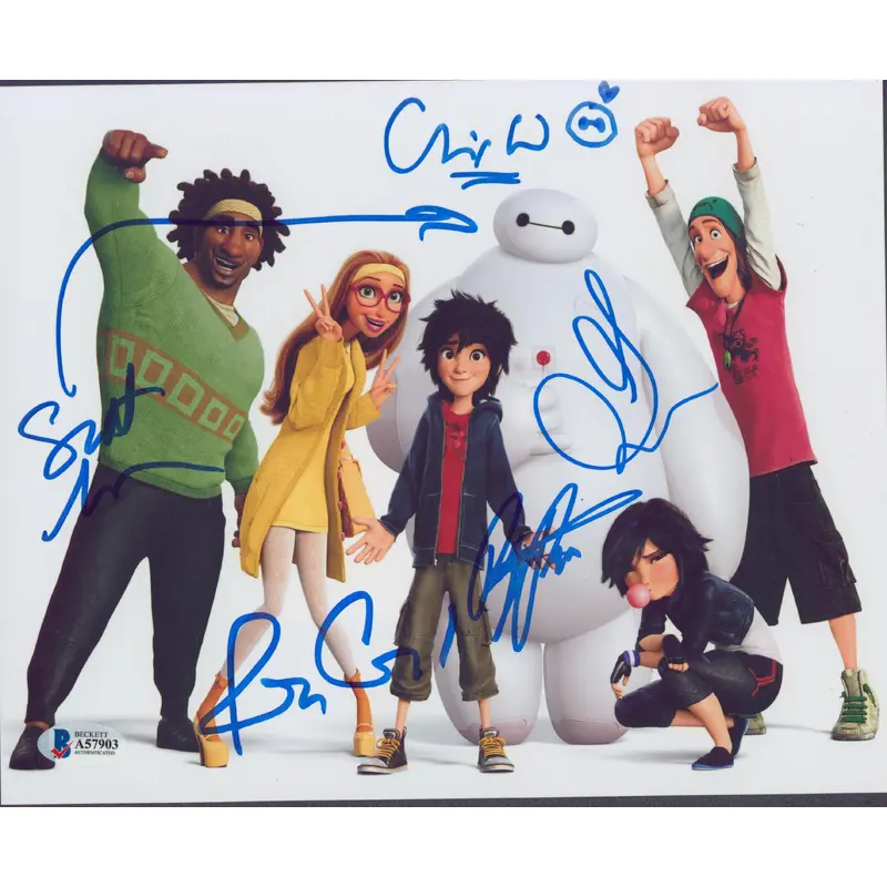Big Hero 6 (5) Potter, Adsit, Williams, Chung & Conli Signed 8x10 Photo BAS