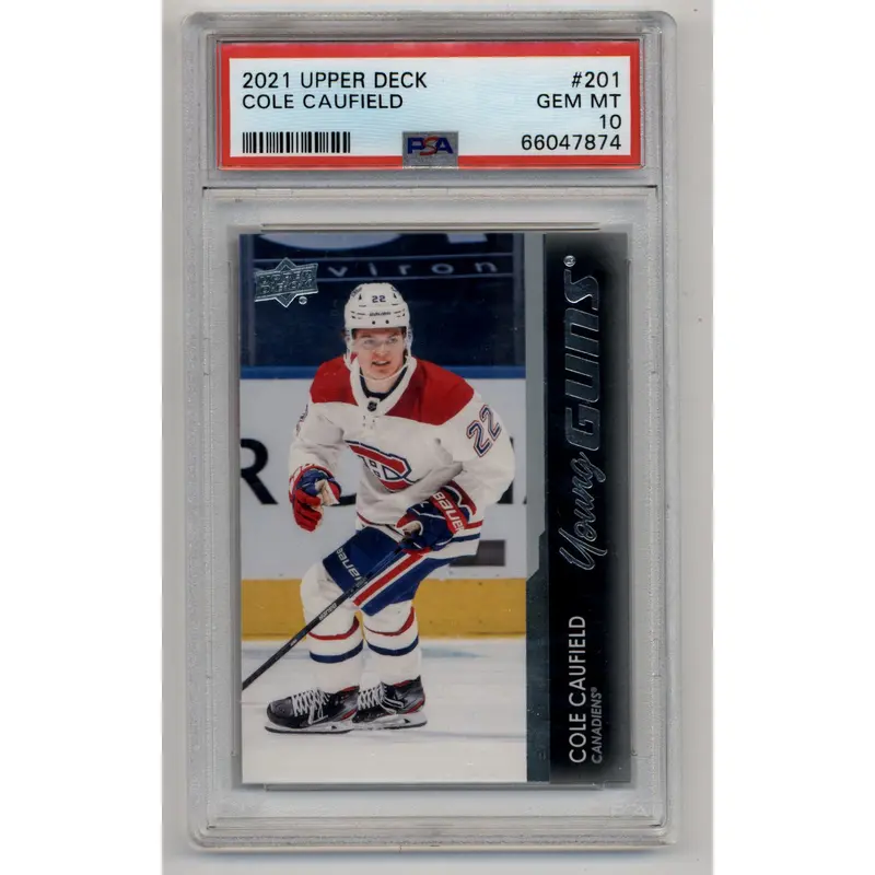Cole Caufield 2021-22 Upper Deck Young Gun #201 PSA 10 Gem Mint 7874