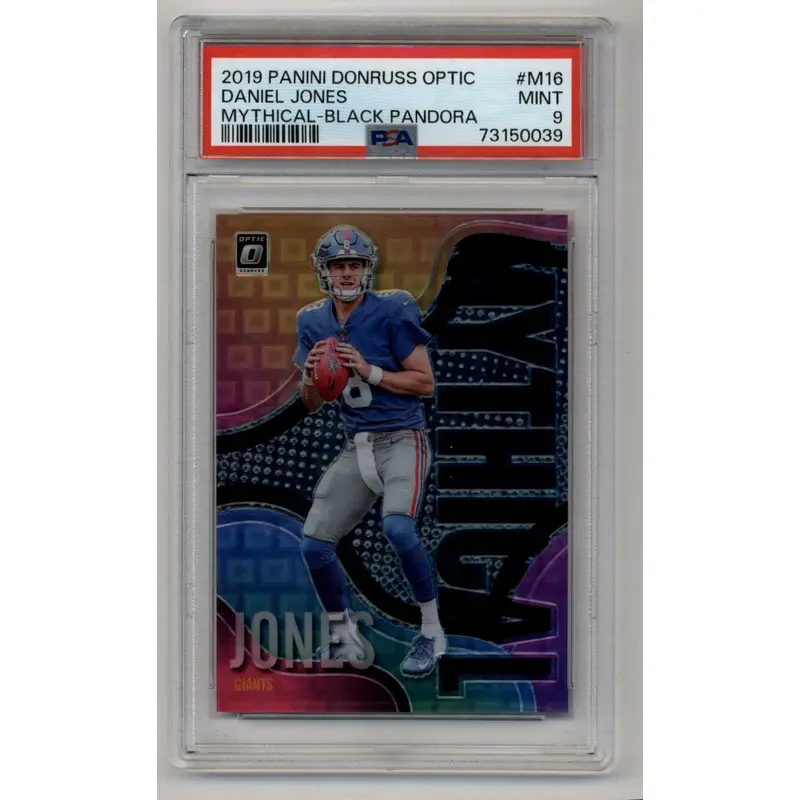 Daniel Jones 2019 Donruss Optic Mythical Black Pandora #M16 17/25 PSA 9 Mint
