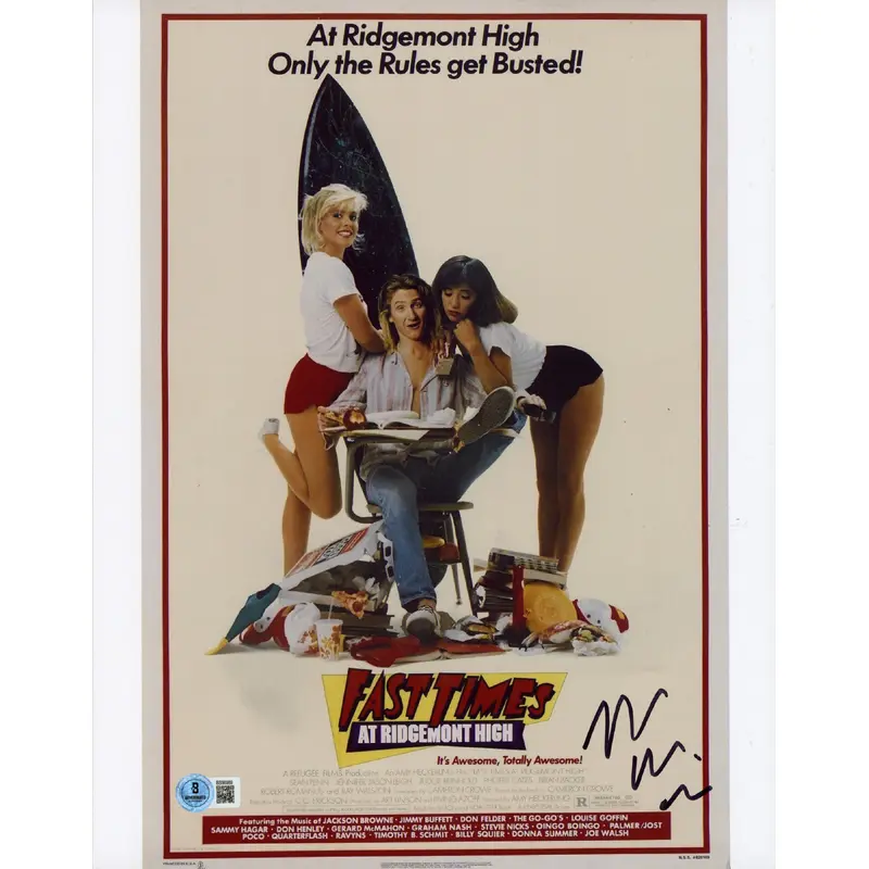 Jennifer Jason Leigh Fast Times At Ridgemont High Signed 11x14 Photo BAS BS96989