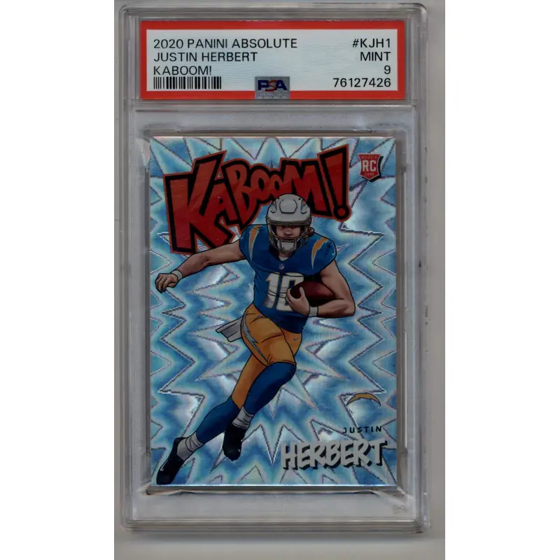 Justin Herbert 2020 Absolute #KJH1 Kaboom! PSA 9 Mint