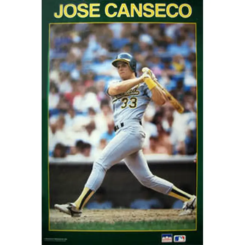 Jose Canseco Oakland A's Classic Solid-Border Series MLB Action Poster - Starline 1987
