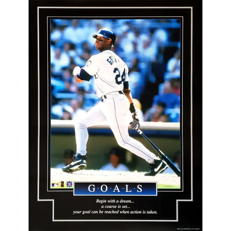 Ken Griffey Jr. "Goals" Seattle Mariners Motivational Poster - Brockworld 1999