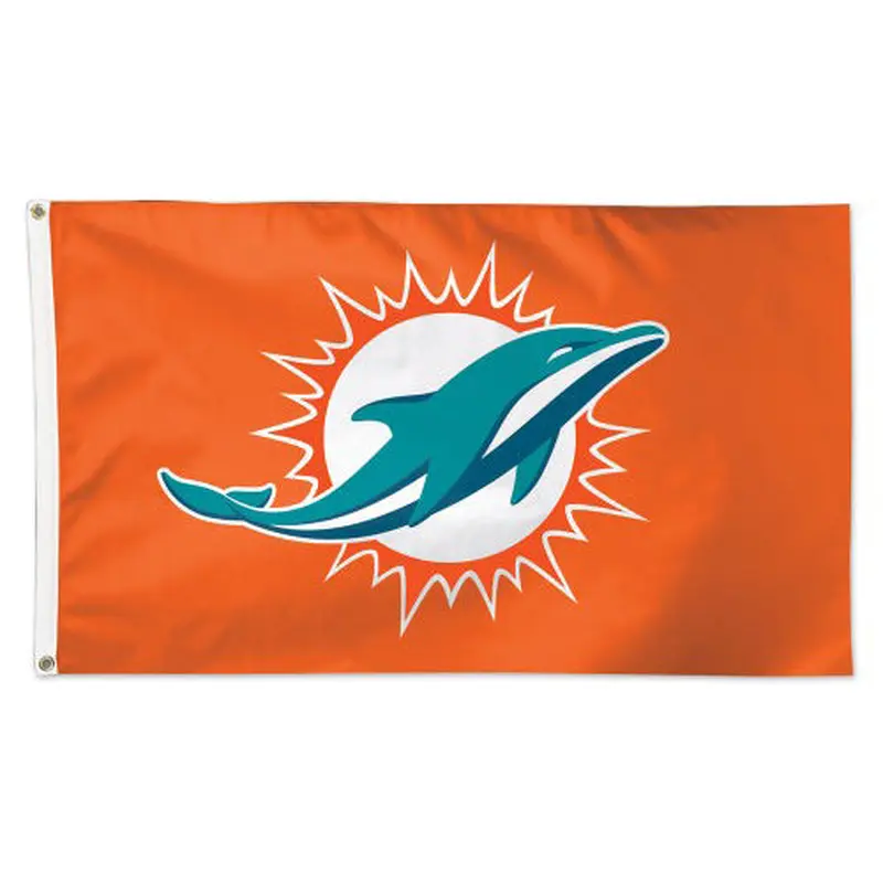 Miami Dolphins Official NFL Football 3'x5' Deluxe-Edition Flag - Wincraft Inc.