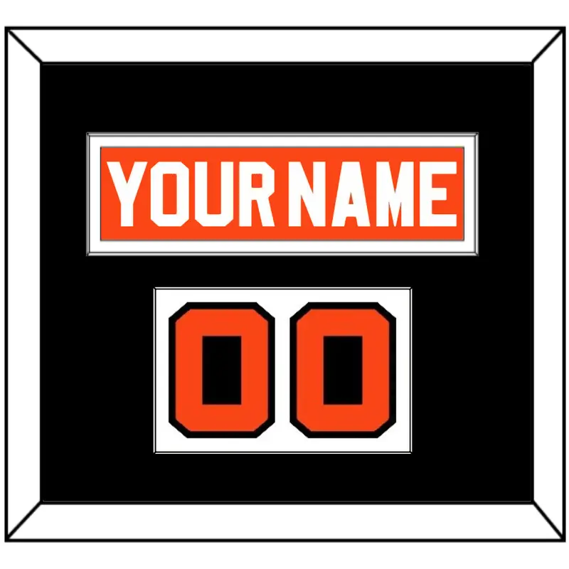 Philadelphia Nameplate & Number (Shoulder) - Road Orange (1977-1983) - Single Mat 2