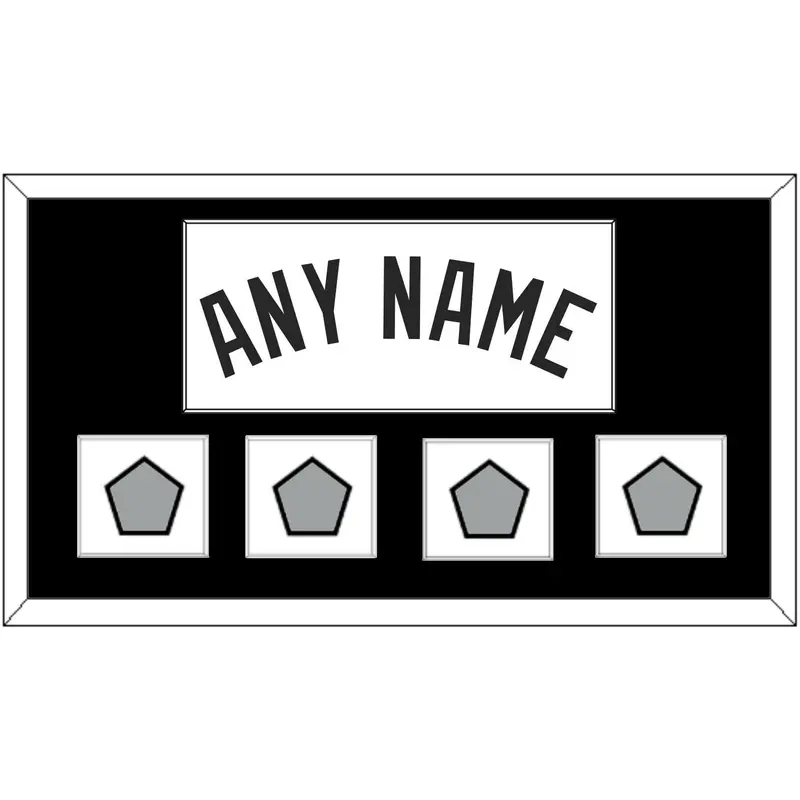 San Antonio Name With 4 Champions Trophy Patches - Home White (1989-2002) - Single Mat 1