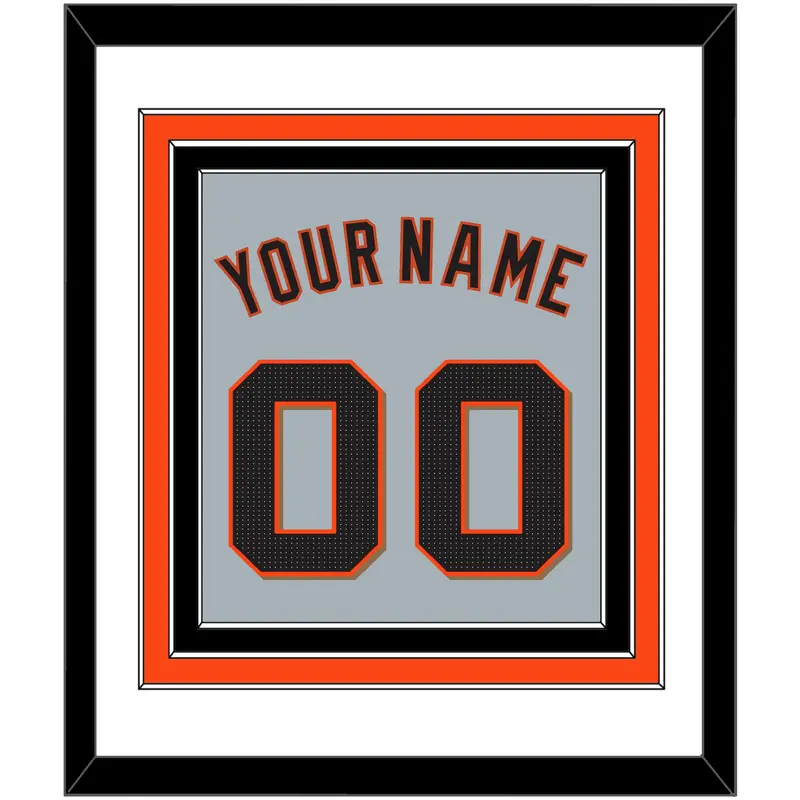 San Francisco Name & Number - Road Gray - Triple Mat 1