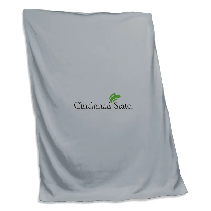Cincinnati State Tech Screened Sweatshirt Blanket